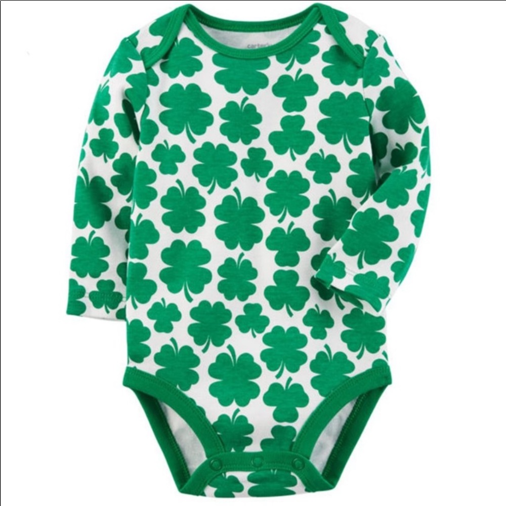 Carters St Patricks Day Bodysuit Shamrocks Newborn